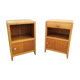 Pair of modernist wooden bedside tables