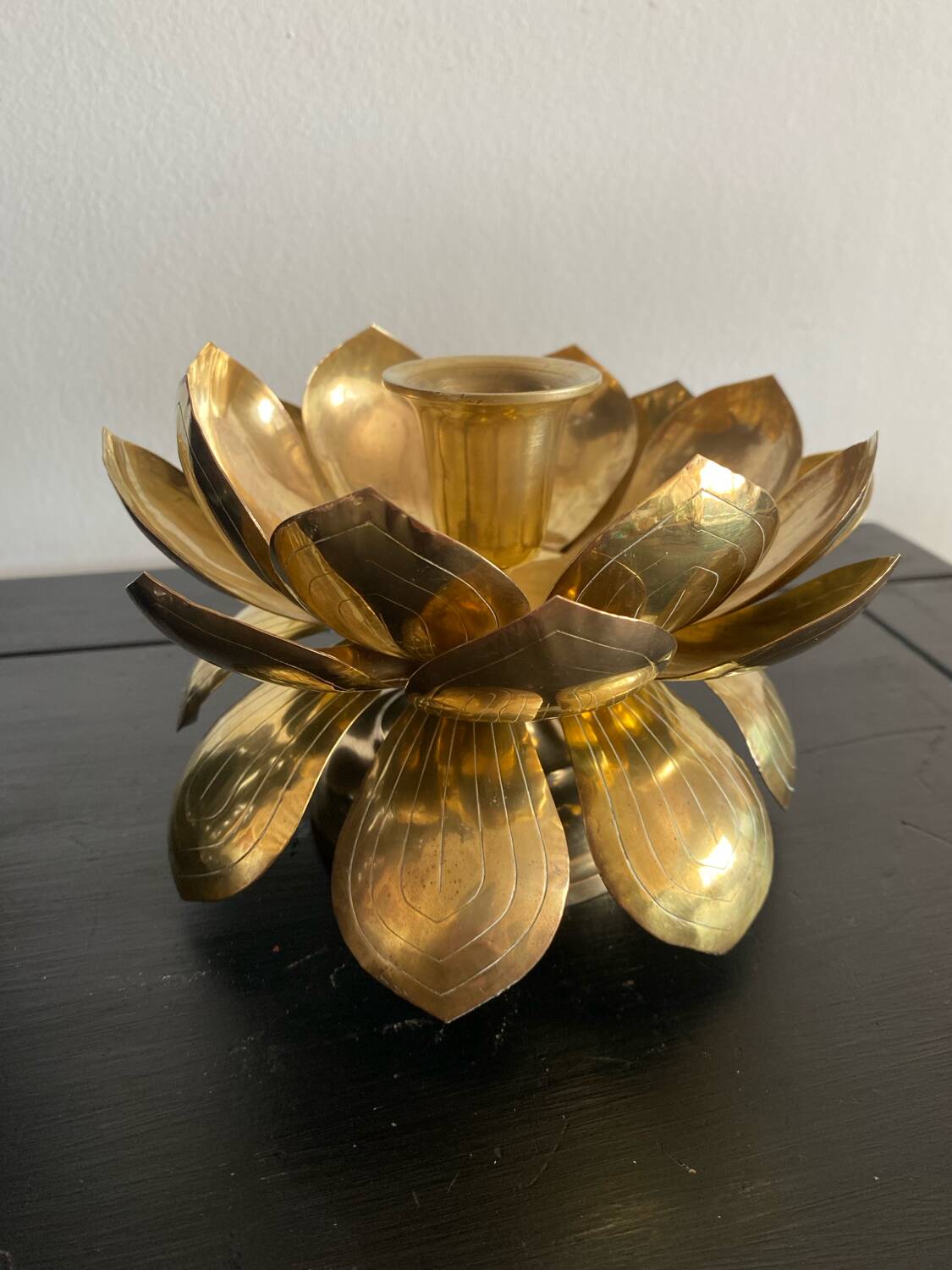 Feldman Lighting Brass Lotus Candle Holder