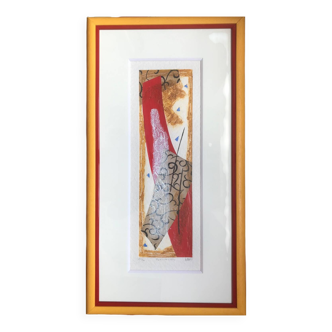 Bernard alligand (1953). embers, 2002. carborundum engraving and collage.