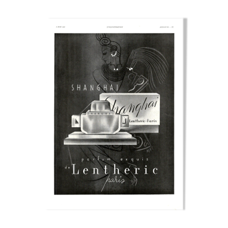 Affiche vintage années 30 Lentheric parfum