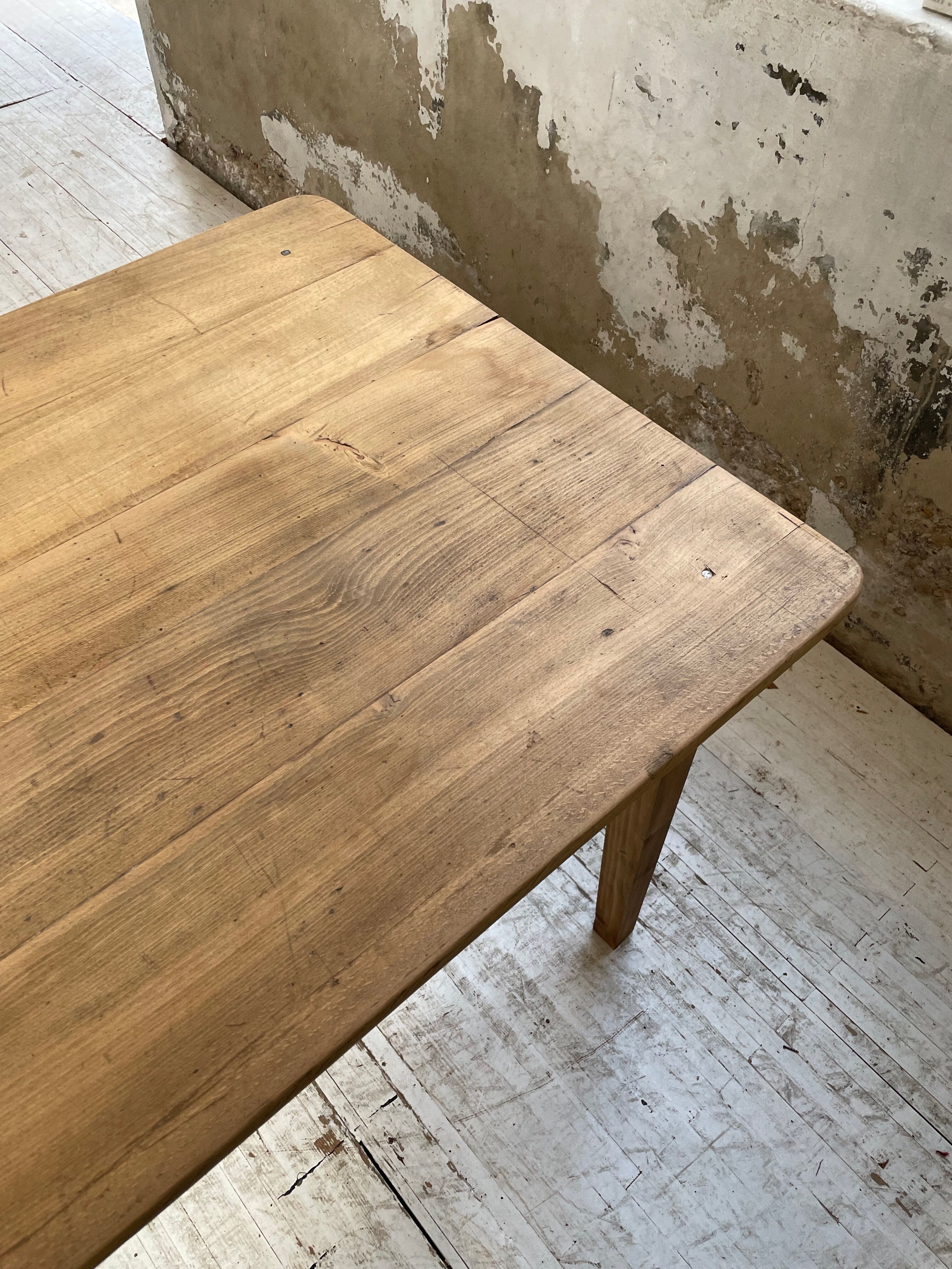 XL farmhouse table in beech and pine 3m