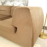 Vintage brown velvet sofa