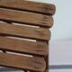 Folding wooden stool