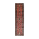 Vintage persian runner rug traditional long handmade red floral carpet 77x265cm