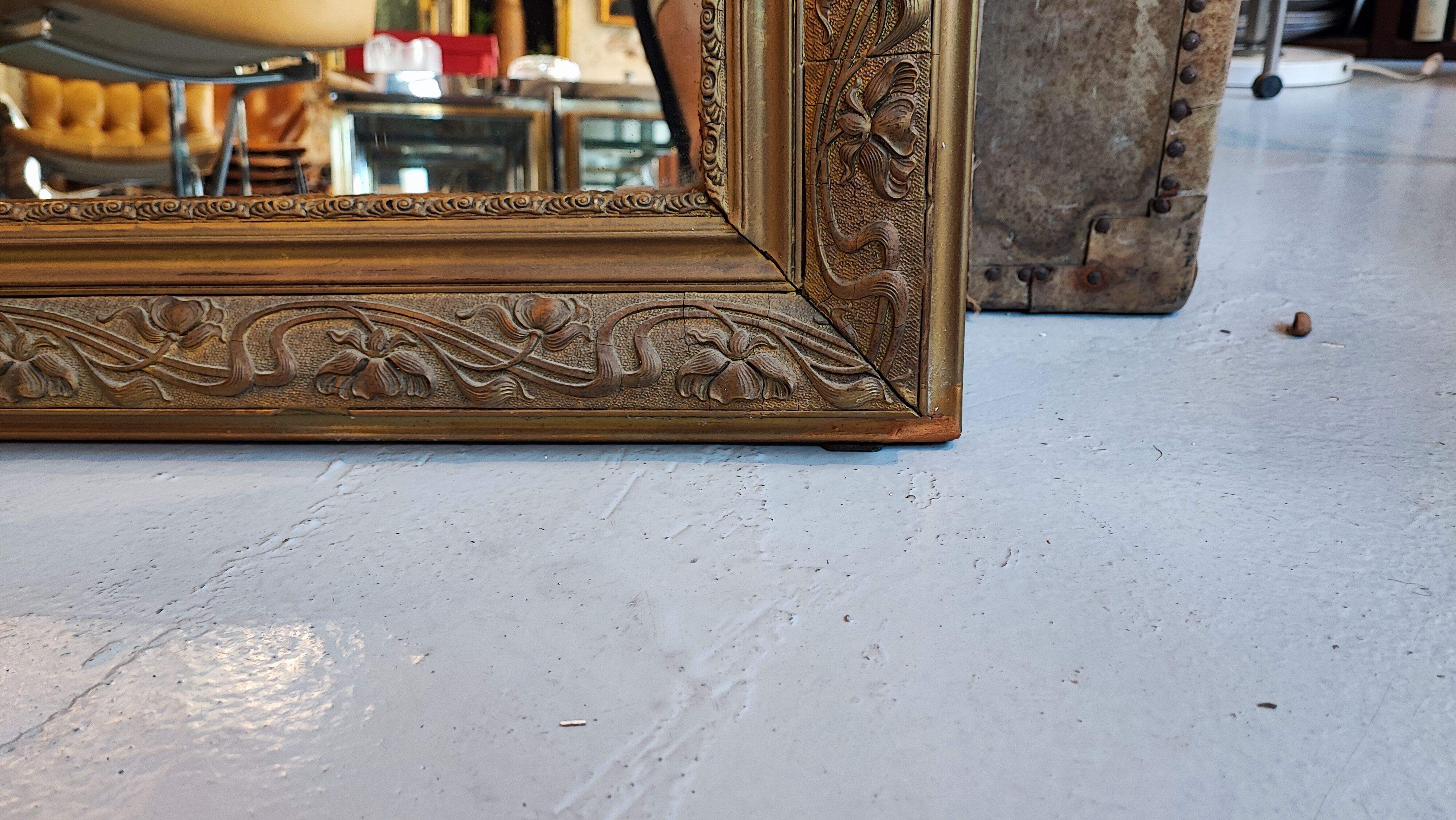 Gilded wooden mirror Napoleon III