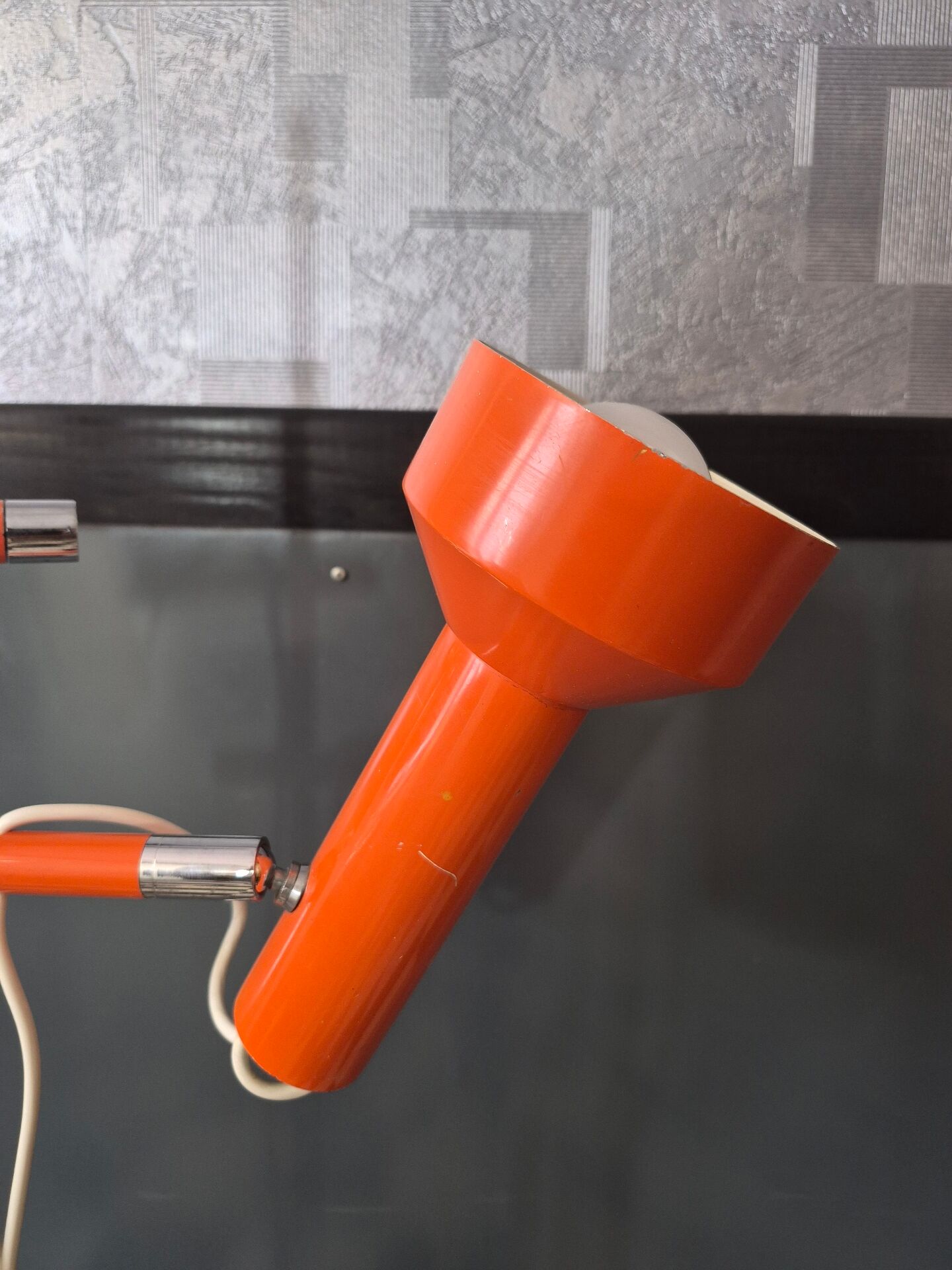 Floor lamp Vintage double adjustable spots Orange