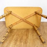 Rattan and compressed wood coffee table 1970