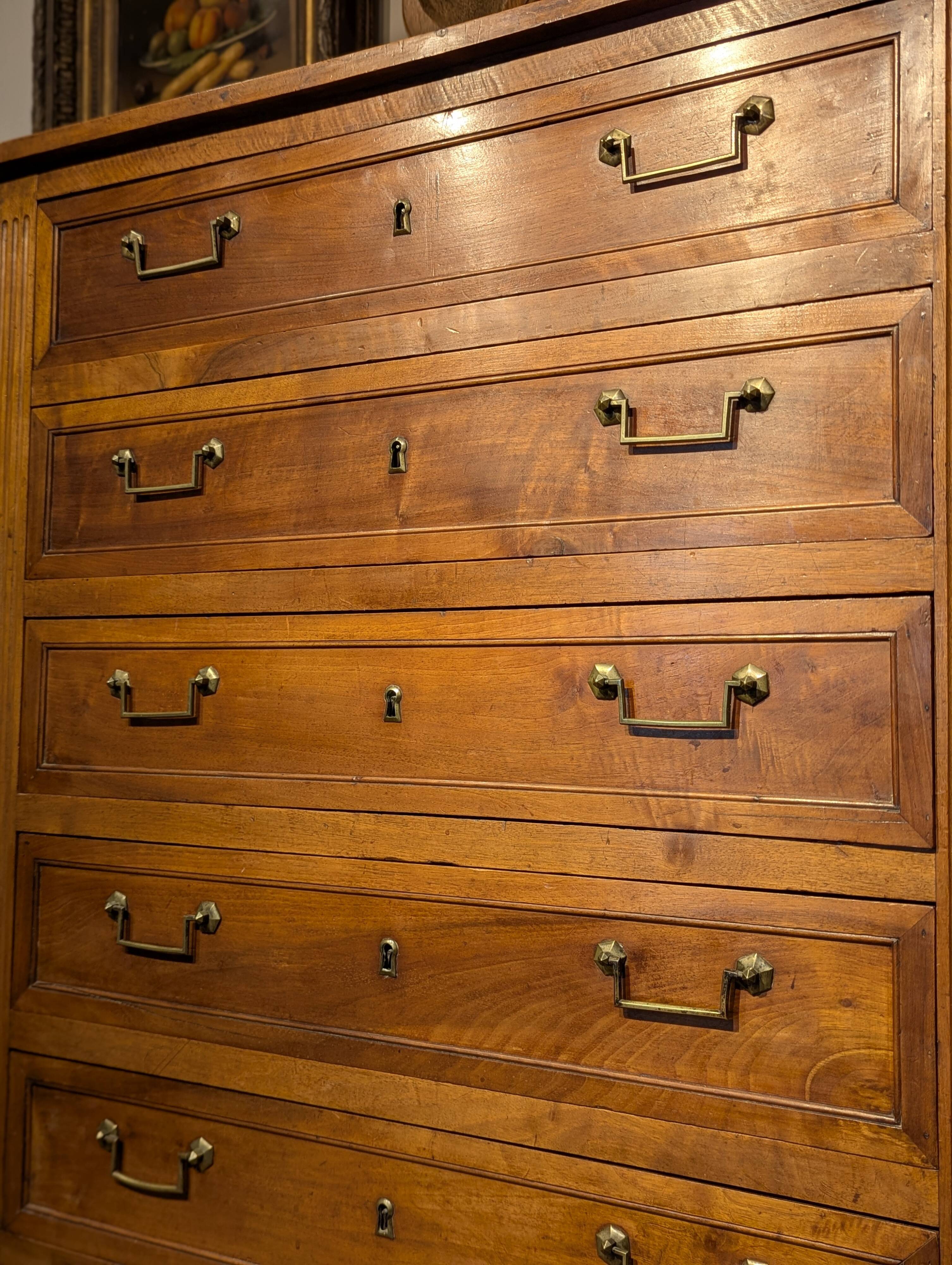 Late 19th century walnut chest of drawers