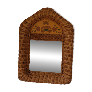 miroir rotin