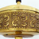 Standing ashtray, onyx & brass