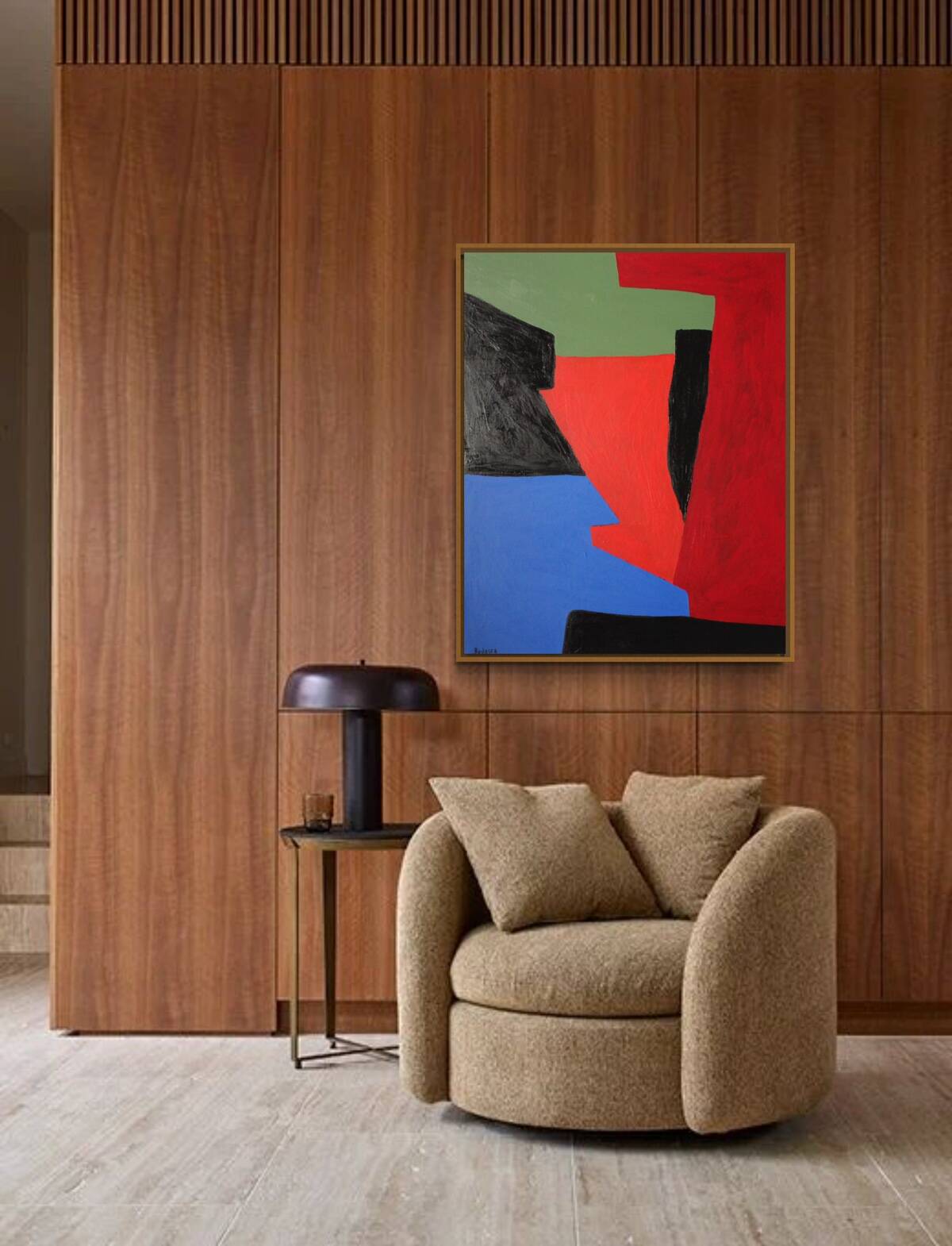 Contemporary minimalist geometric abstract