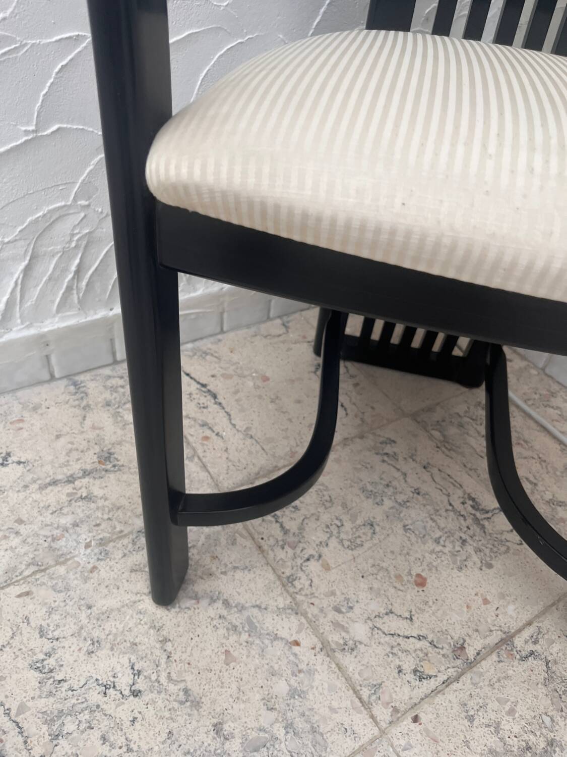 Black wooden designer chair