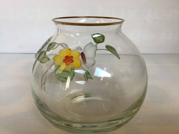 Vase boule vitrail Tiffany Nagel