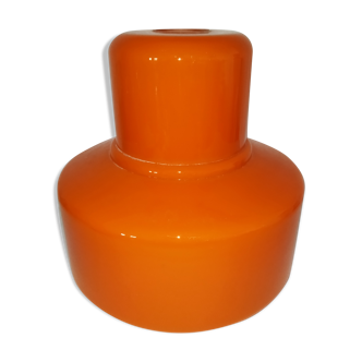 LARGE VINTAGE SUSPENSION LAMP IN ORANGE OPALINE