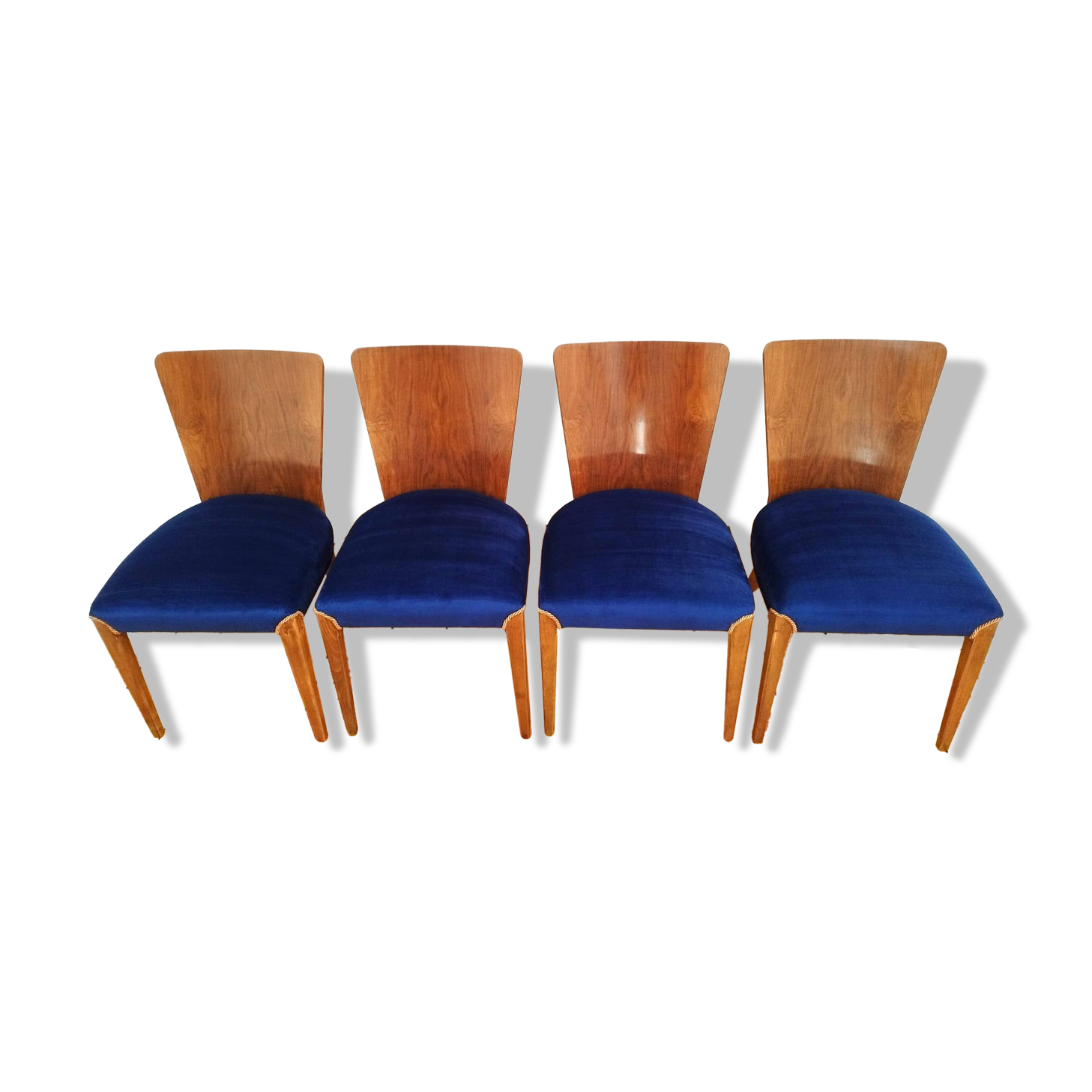 H-214 Chairs attributed by Jindřich Halabala for Up Zavody, 1950s, Set of 4