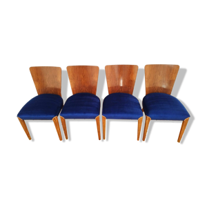 4 chaises H-214 attr. - halabala