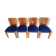 4 chaises H-214 attr. à Jindřich Halabala pour Up Zavody, 1950