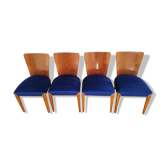 H-214 Chairs attributed by Jindřich Halabala for Up Zavody, 1950s, Set of 4