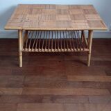 Vintage rattan coffee table