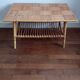 Table basse en rotin vintage
