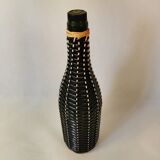 Vintage black and white braided Scoubidou bottle