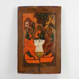Large Russian Religious Icon “The Holy Trinity”, 18th Century