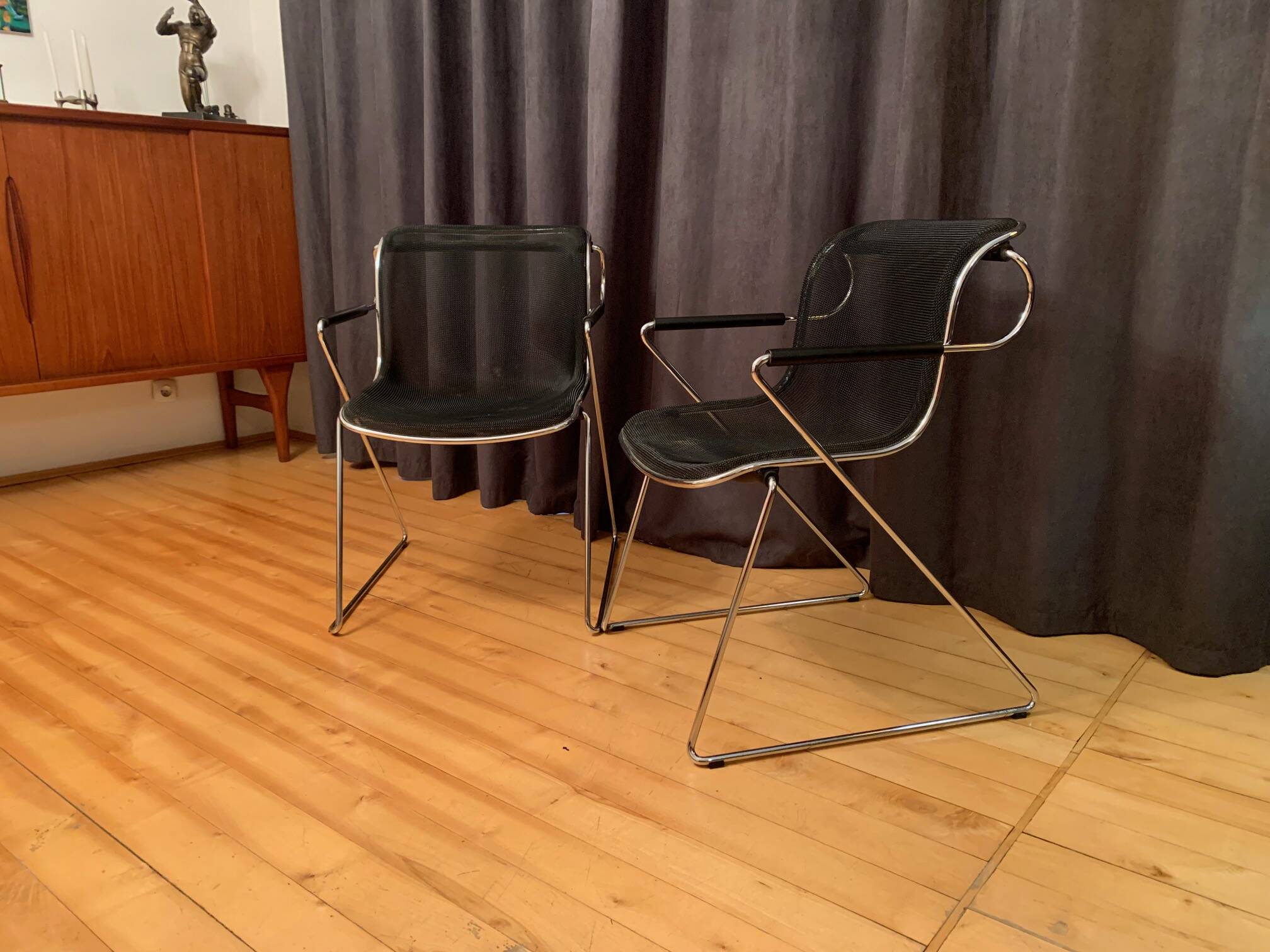 A pair of Penelope chairs by Charles Pollock, Castelli, Italy, 1980s