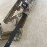 19th-century brass fireplace threshold bar