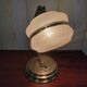 Art deco brass lamp and granite glass