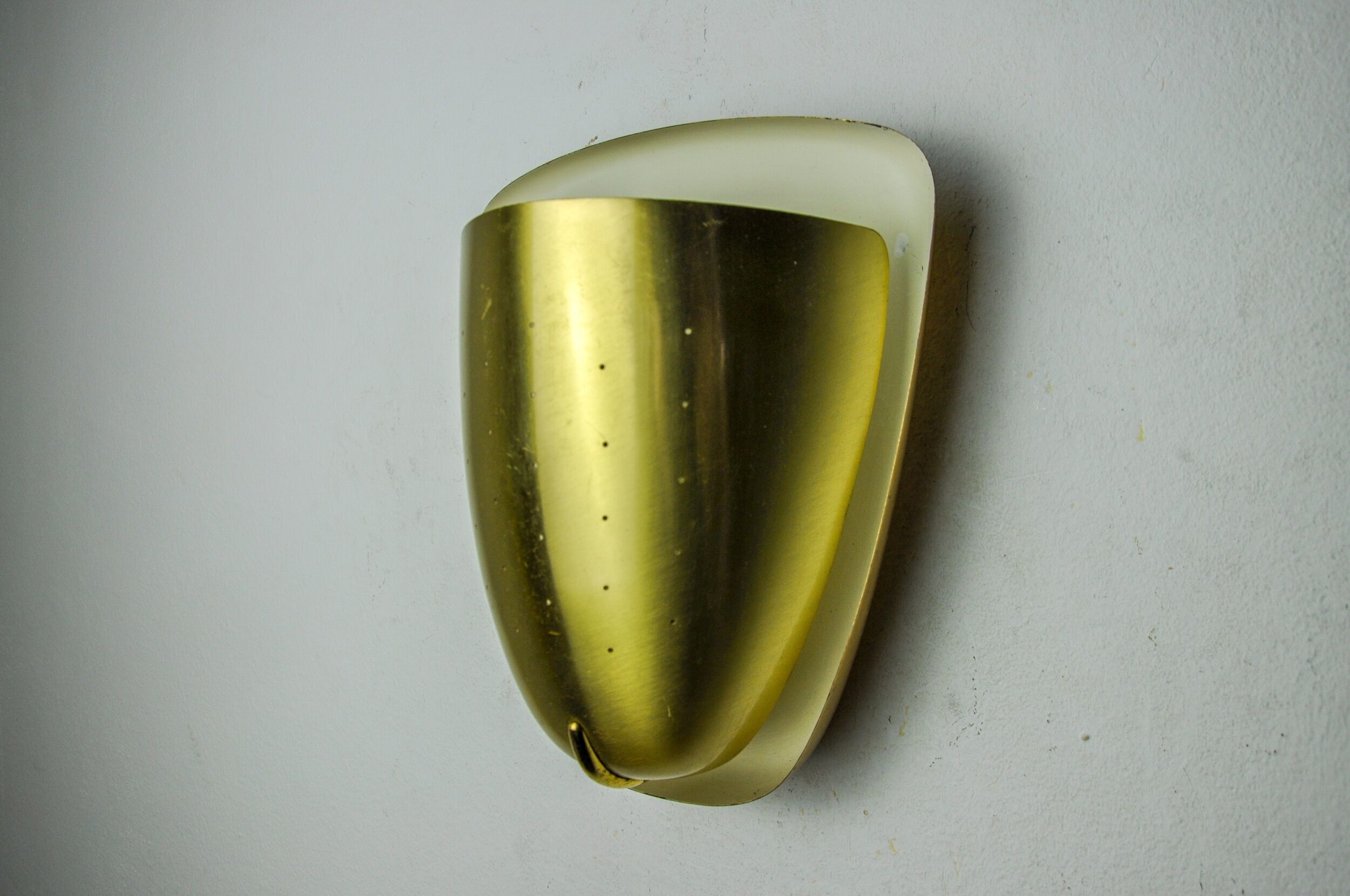 Regency wall lamp in brass, italy, 1970