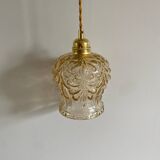 Baladeuse avec globe vintage en verre ambré