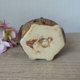 Vintage owl shaped stoneware tealight candle holder, owl lantern