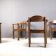 Fauteuils vintage en bois fabriqués en Belgique, 1970