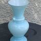 Large vintage pastel blue opaline vase