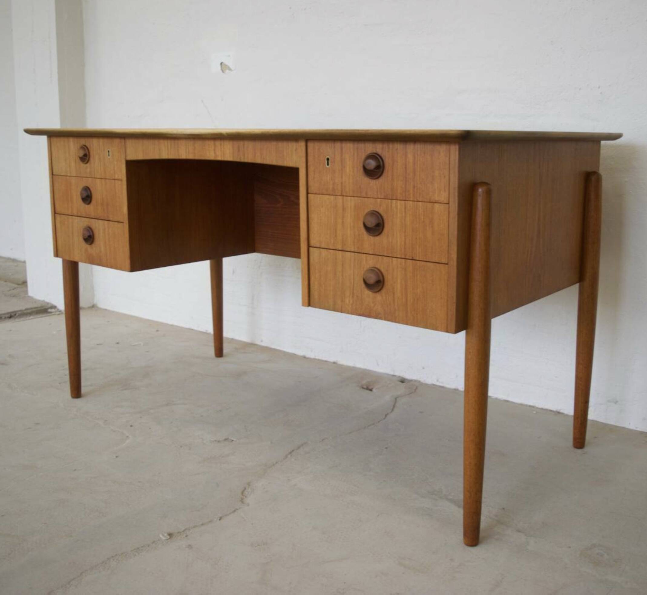 Vintage Danish Teak Executive Desk, 1964