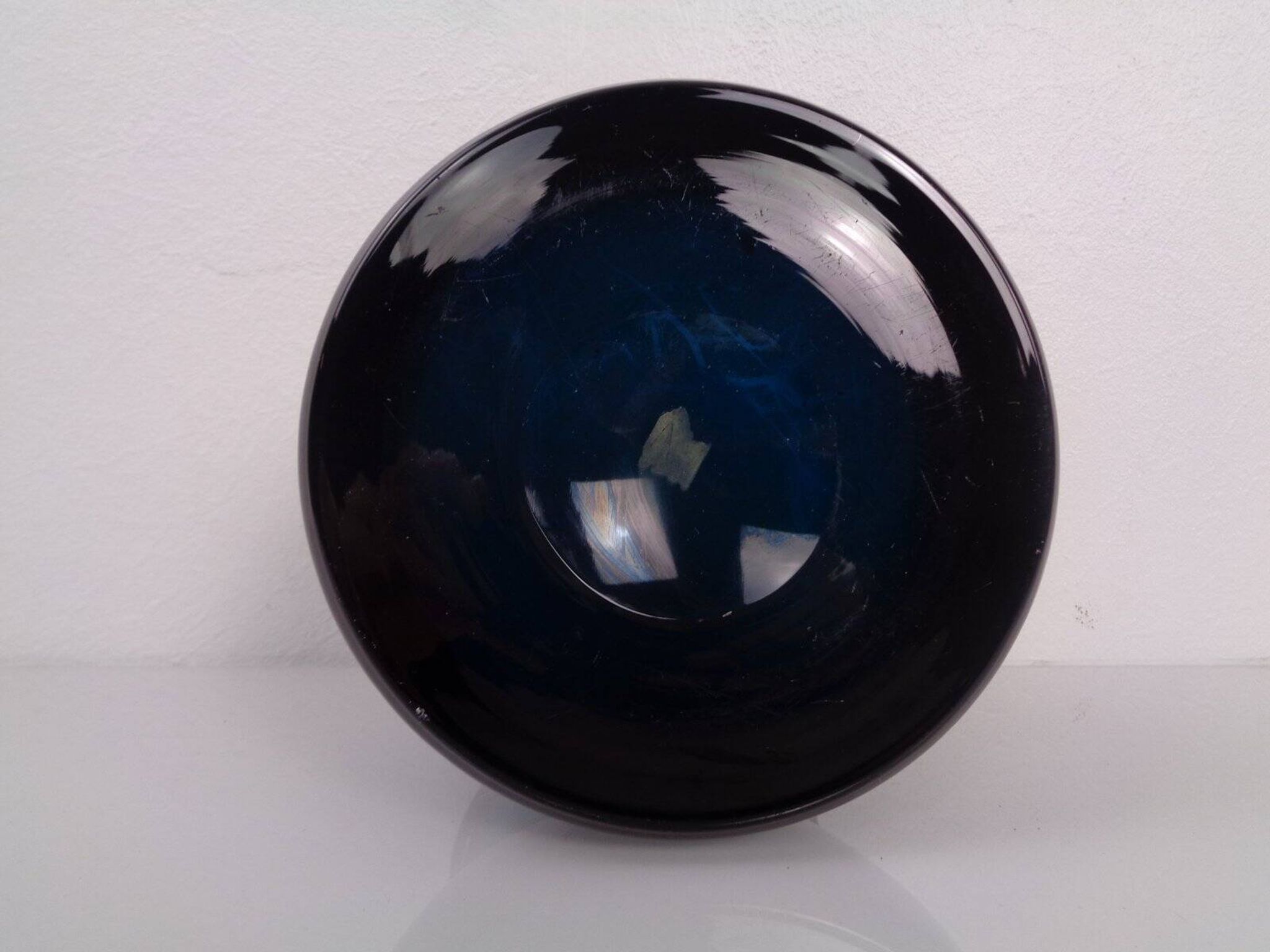 Hand-Blown Blue Glass Vase, Italy, 1960s