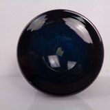 Hand-blown blue glass vase, Italy, 1960s