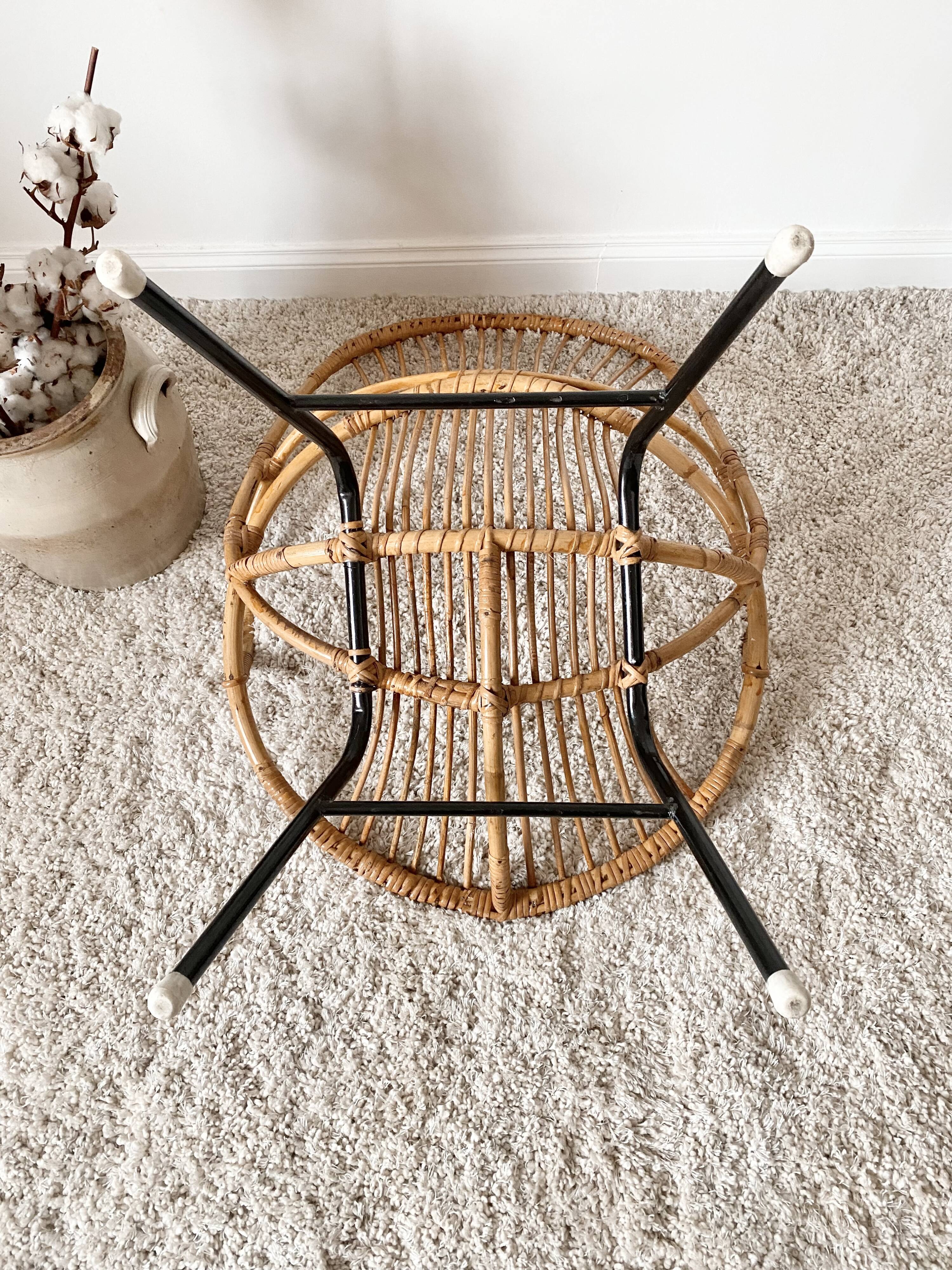 Vintage rattan armchair