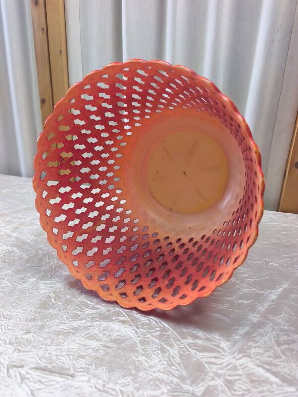 Paire de cache-pots vintage SYLA – Made in France – Rouge et bordeaux