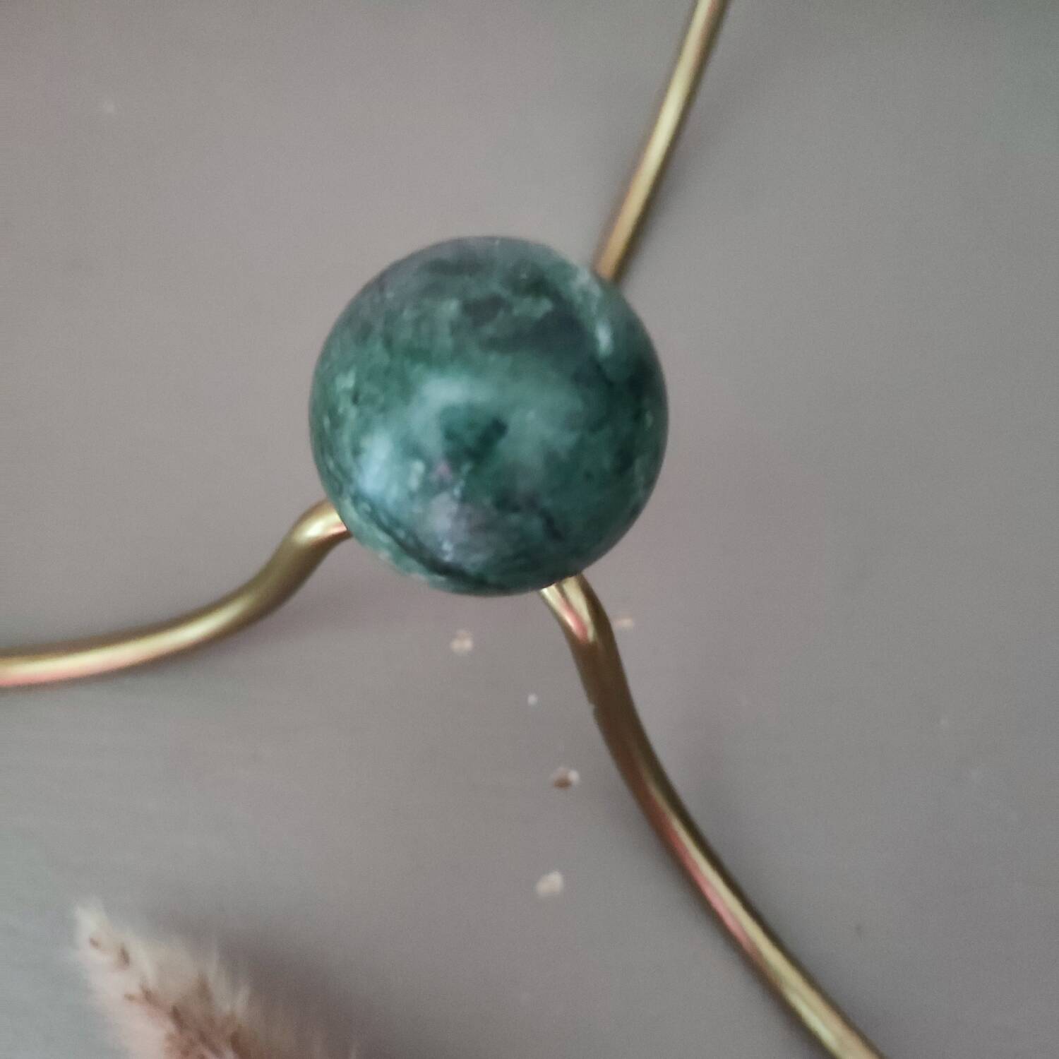 3-branch design candle holder in brass