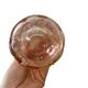 Set of 3 vintage pink glass bottles with corks.