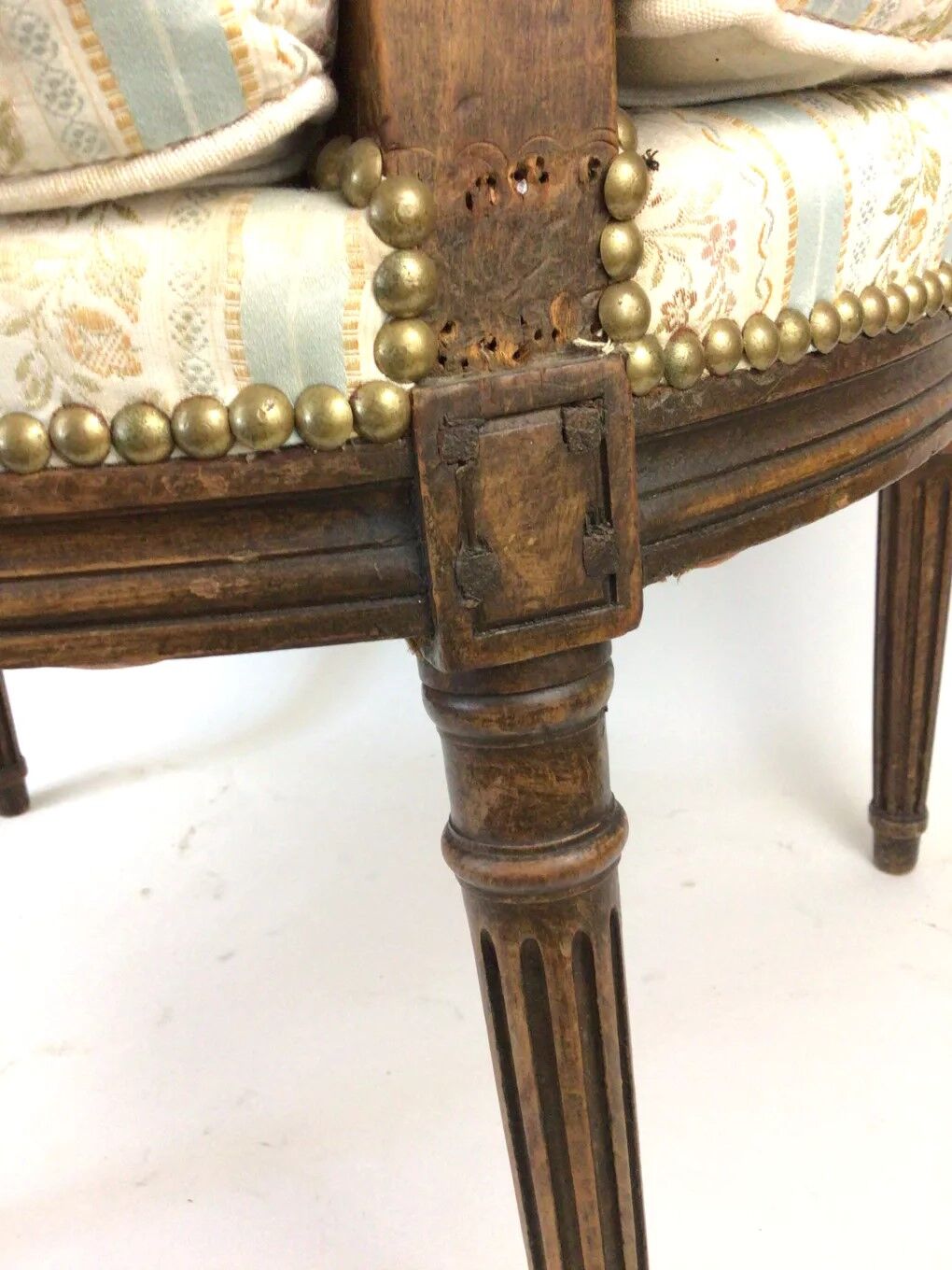 Pair of Louis XVI era convertible armchairs