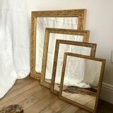 set of 4 mirrors in wood and gilded stucco early 20th century