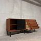 Enfilade vitrine commode moderniste teck Antoine Philippon et Jacqueline Le