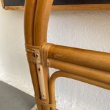 Vintage rattan headboard and peacock cannage