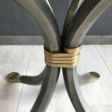 Coffee Table in Brass and Iron by Manfred Bredohl, Germany, 1970s
