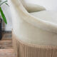 Vintage grey green almond green velvet toad chair