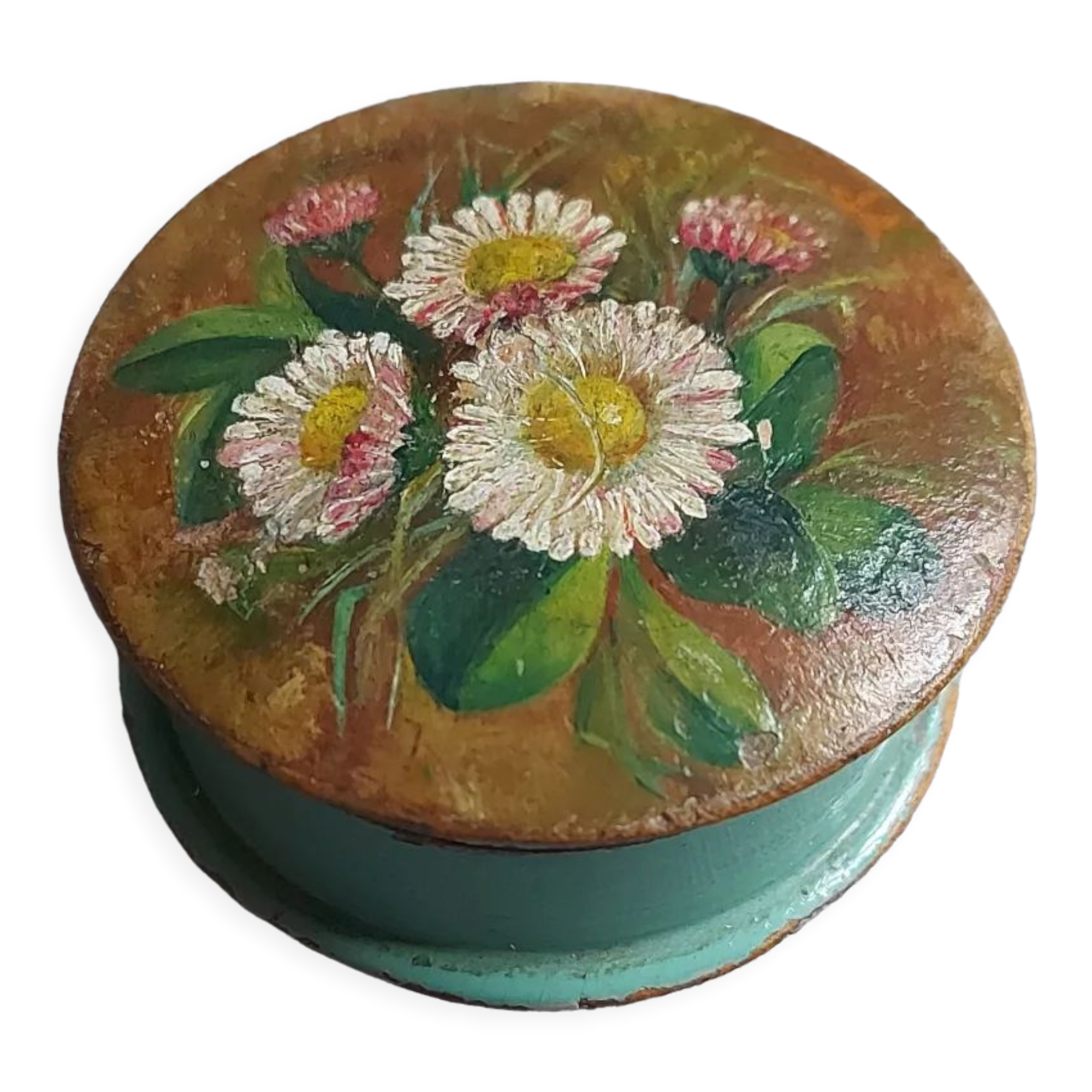Painted wooden box