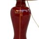 Grande lampe à poser rouge bordeaux et dorée style vase