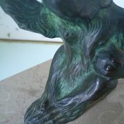 Bronze animalier Orangutan signed Henri Rischmann with a marble base.